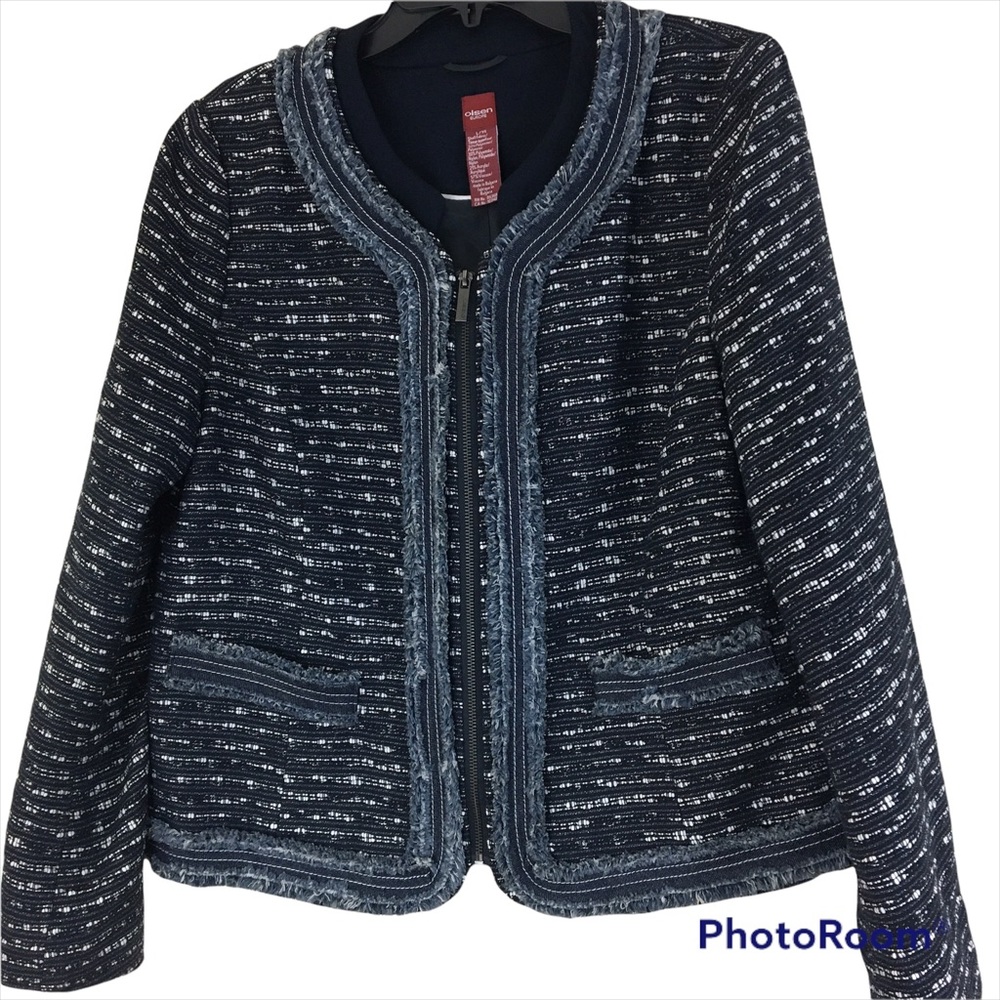 Olsen Europe Jacket Sz L/14 Denim Friendly